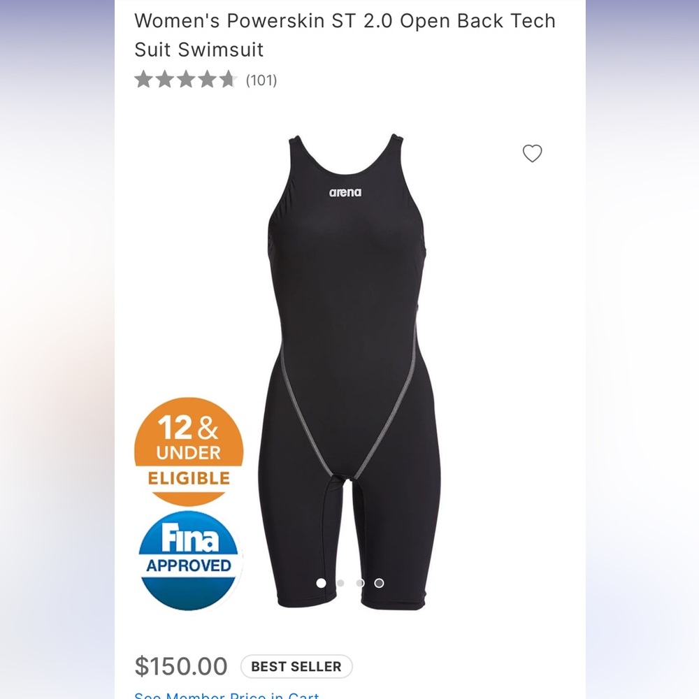 BRAND NEW ARENA TECH SUIT. SIZE US 26